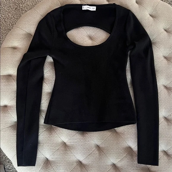 Gently used Mango Open Back Knit Top XS - Picture 2 of 2